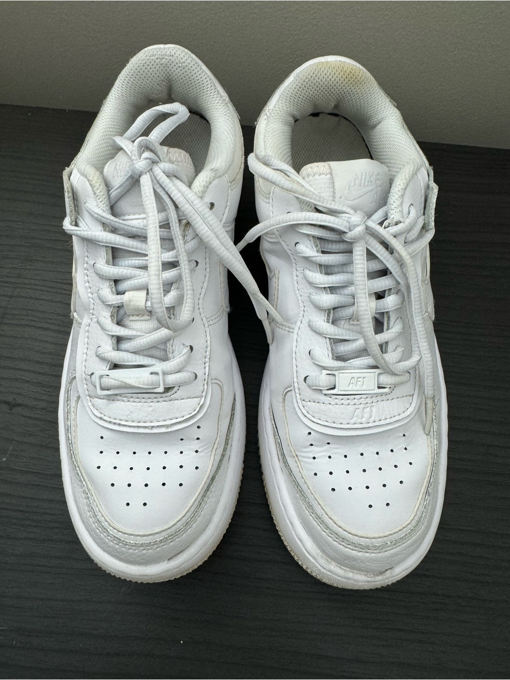 Nike Air Force 1 Shadow White Sneakers Size 7.5 - Picture 5 of 14